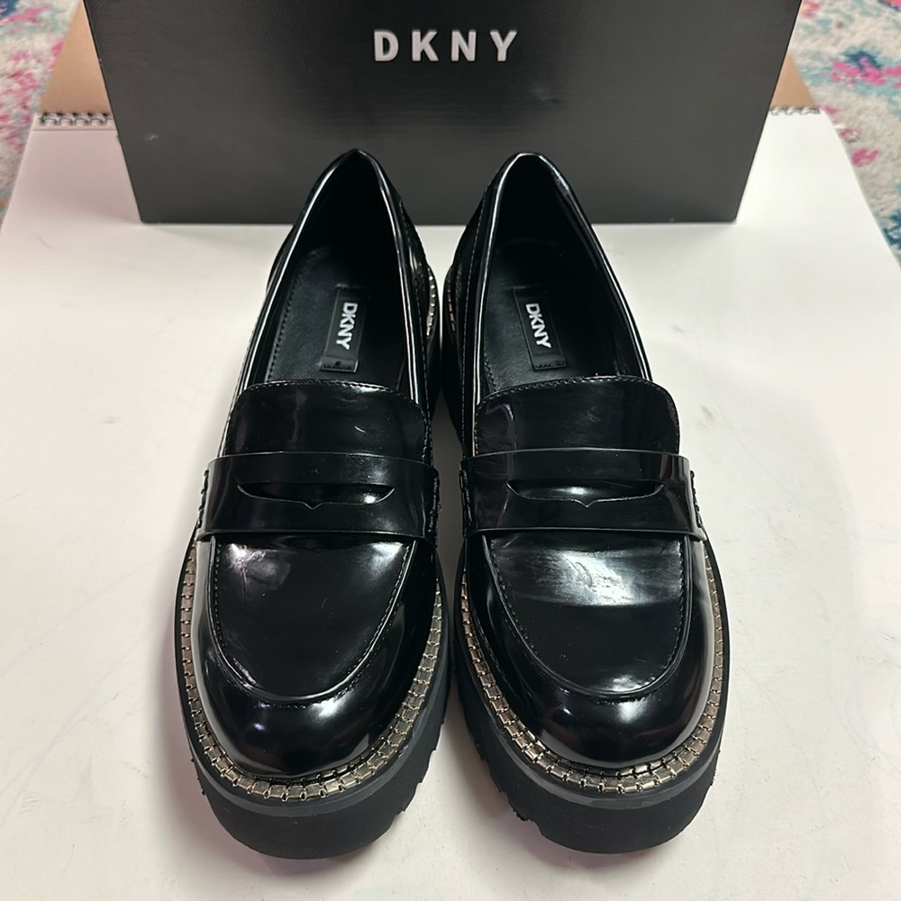 DKNY Platform Patent Leather Loafer